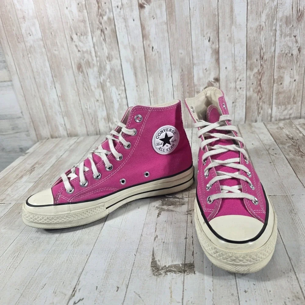 Converse Chuck 70 Hi Pink Canvas‎ High Top Sneakers A04594C Womens 8.5 Mens 6.5 - Picture 3 of 8